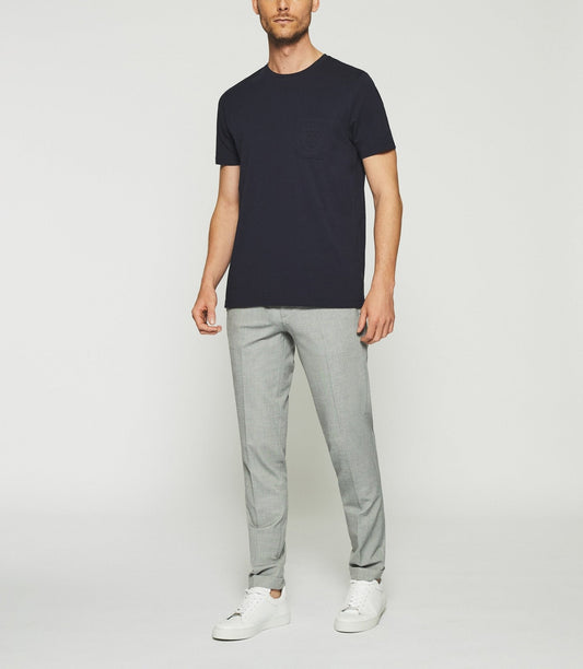 Plain navy short-sleeve T-shirt