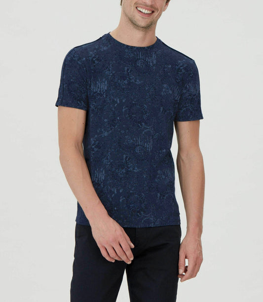 Navy printed T-shirt “Clarys”